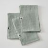 Lot de 3 serviettes 40x40 cm Lin Eucalyptus
