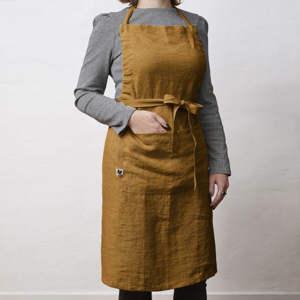 Tablier 70x85 cm Lin Caramel