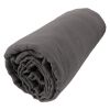 Drap housse 200x200 cm Gaze de coton unie GAÏA Granit