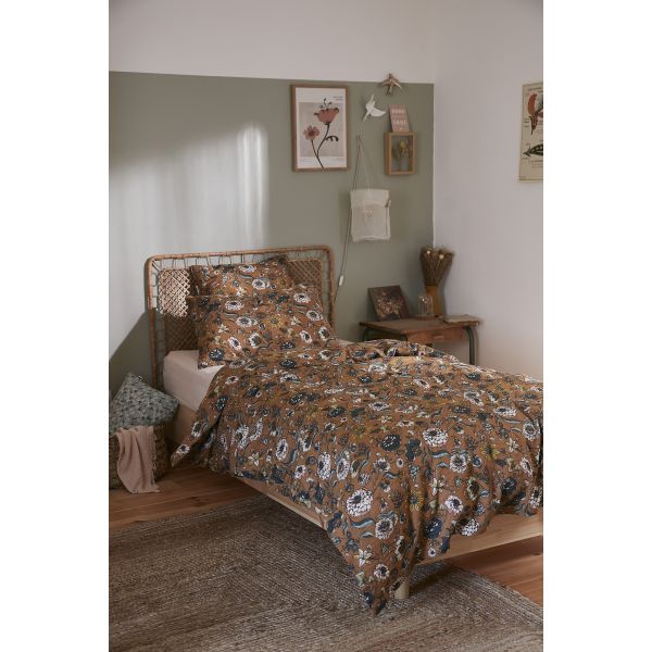 Housse de couette 140x200 cm Gaze de coton imprimée CAMÉLIA