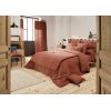 Drap housse 200x200 cm Gaze de coton unie GAÏA Terracotta