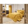 Drap housse 200x200 cm Gaze de coton unie GAÏA Safran