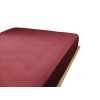 Drap housse 200x200 cm Gaze de coton unie GAÏA Lie de vin