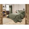 Drap housse 200x200 cm Gaze de coton unie GAÏA Romarin
