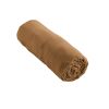 Drap housse 200x200 cm Gaze de coton unie GAÏA Camel