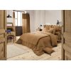 Drap housse 200x200 cm Gaze de coton unie GAÏA Camel