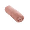 Drap housse 200x200 cm Gaze de coton unie GAÏA Rose pêche