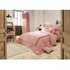 Drap housse 200x200 cm Gaze de coton unie GAÏA Rose pêche