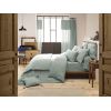 Drap housse 200x200 cm Gaze de coton unie GAÏA Eucalyptus