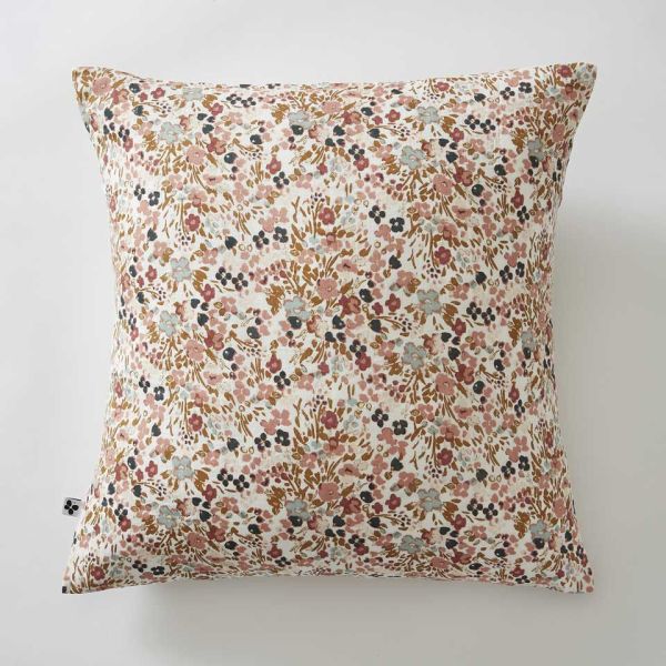 Taie d'oreiller 60x60 cm Gaze de coton imprimée CAPUCINE Pampa