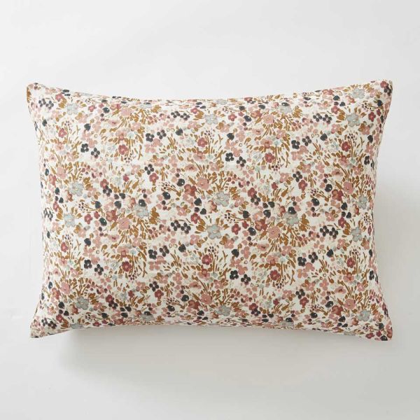 Taie d'oreiller 50x70 cm Gaze de coton imprimée CAPUCINE Pampa