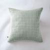 Taie d'oreiller 60x60 cm Gaze de coton GAÏA petits carreaux Eucalyptus