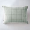 Taie d'oreiller 50x70 cm Gaze de coton GAÏA grands carreaux Eucalyptus