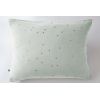 Taie d'oreiller 50x70 cm Gaze de coton GAÏA à pois brodés Eucalyptus