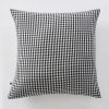 Taie d'oreiller 60x60 cm Gaze de coton tissée teinte quadrillage Truffe