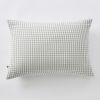 Taie d'oreiller 50x70 cm Gaze de coton tissée teinte quadrillage Eucalyptus
