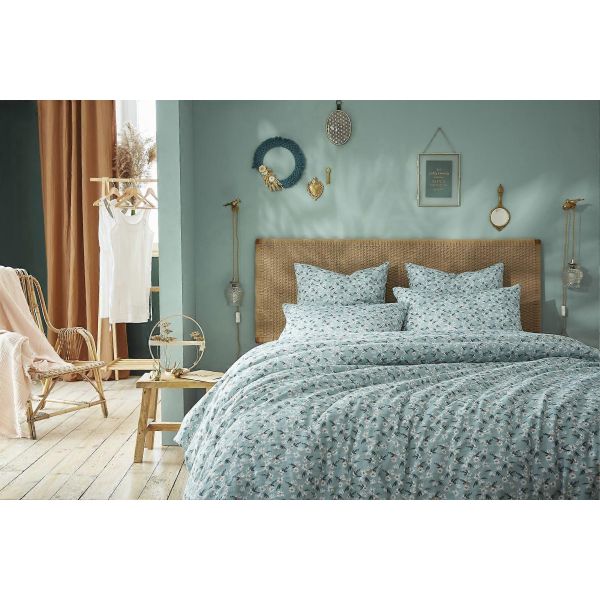 Housse de couette 140x200 cm Gaze de coton imprimée MARGUERITE
