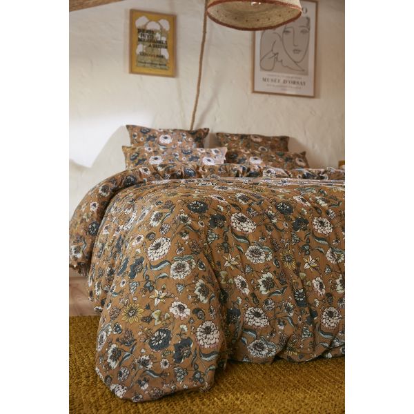 Housse de couette 240x220 cm Gaze de coton imprimée CAMÉLIA