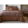 Bout de lit 90x200 cm Gaze de coton imprimée CAPUCINE Camel