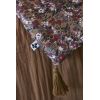 Bout de lit 90x200 cm Gaze de coton imprimée CAPUCINE Camel