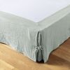 Cache-sommier 140x190 cm Gaze de coton unie GAÏA Eucalyptus