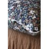 Coussin déhoussable avec croquet 40x40 cm Gaze de coton imprimée CAPUCINE Minuit