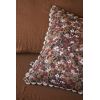 Coussin déhoussable avec croquet 40x40 cm Gaze de coton imprimée CAPUCINE Camel