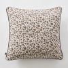Coussin déhoussable avec passepoil 45x45 cm Gaze de coton imprimée LÉONIE