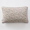 Coussin déhoussable avec passepoil 40x60 cm Gaze de coton imprimée LÉONIE