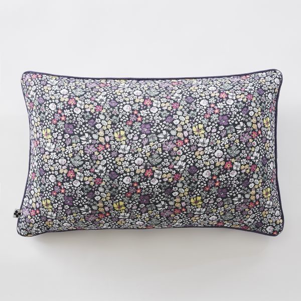 Coussin déhoussable avec passepoil 40x60 cm Gaze de coton imprimée MALIA