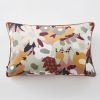 Coussin déhoussable avec passepoil 40x60 cm Gaze de coton imprimée LÉANE