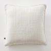 Coussin déhoussable avec passepoil 45x45 cm Gaze de coton tissée teinte VICKIE Pampa