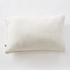 Coussin déhoussable avec passepoil 40x60 cm Gaze de coton tissée teinte VICKIE Pampa