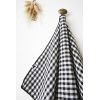 Lot de 2 essuie-mains 50x70 cm Gaze de coton tissée teinte VICKIE Truffe