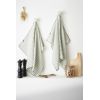 Lot de 2 essuie-mains 50x70 cm Gaze de coton tissée teinte VICKIE Eucalyptus