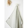Lot de 2 essuie-mains 50x70 cm Gaze de coton tissée teinte VICKIE Eucalyptus