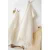 Lot de 2 essuie-mains 50x70 cm Gaze de coton tissée teinte VICKIE Pampa