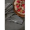 Lot de 3 serviettes 40x40 cm Gaze de coton tissée teinte VICKIE Truffe