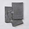 Lot de 3 serviettes 40x40 cm Gaze de coton tissée teinte VICKIE Truffe
