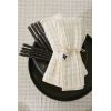 Lot de 3 serviettes 40x40 cm Gaze de coton tissée teinte VICKIE Pampa