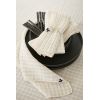 Lot de 3 serviettes 40x40 cm Gaze de coton tissée teinte VICKIE Pampa