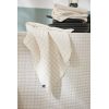 Lot de 3 serviettes 40x40 cm Gaze de coton tissée teinte VICKIE Pampa