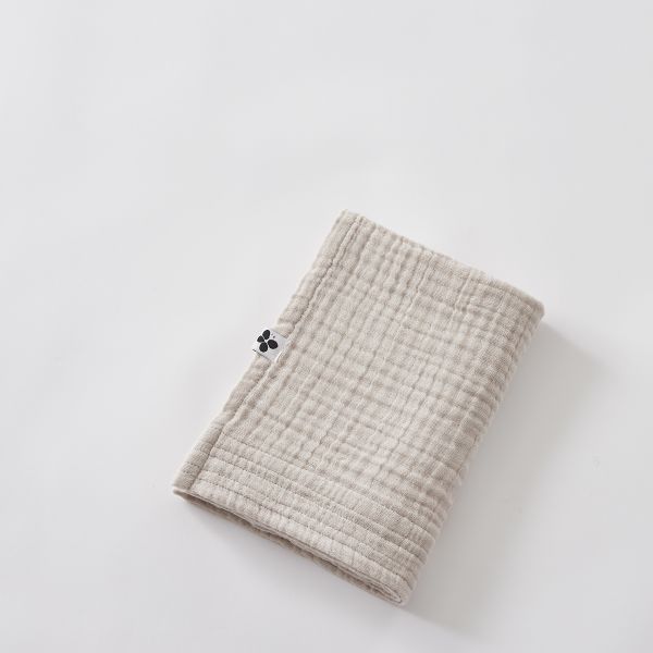 Serviette de toilette 50x90 cm Gaze de coton unie GAÏA Pampa