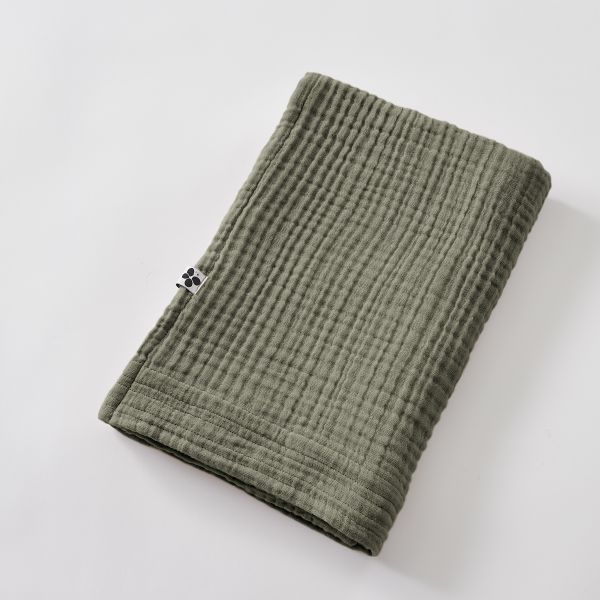 Drap de douche 70x130 cm Gaze de coton unie GAÏA Romarin