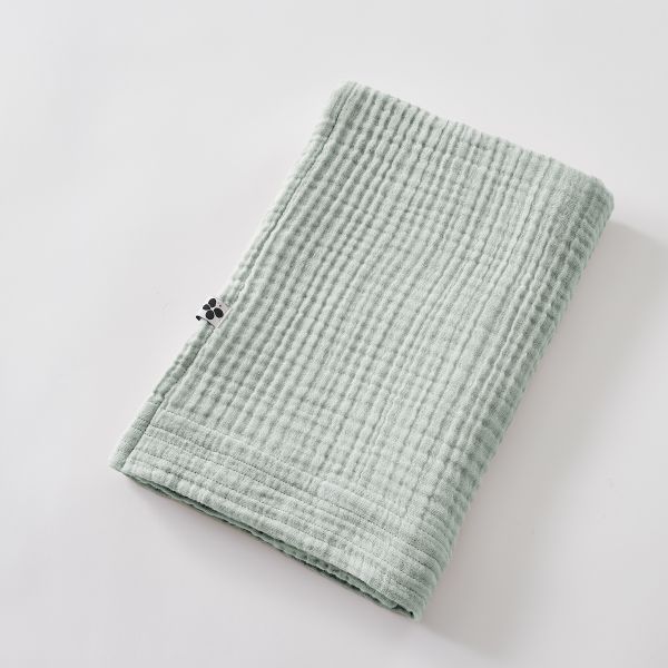 Drap de douche 70x130 cm Gaze de coton unie GAÏA Eucalyptus