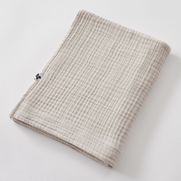 Drap de bain 90x150 cm Gaze de coton unie GAÏA Pampa