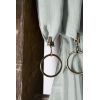 Rideau ajustable + 8 anneaux pince 140x300 cm Gaze de coton unie GAÏA Eucalyptus