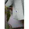 Rideau ajustable + 8 anneaux pince 140x300 cm Gaze de coton unie GAÏA Eucalyptus