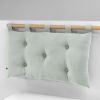 Tête de lit 5 boutons avec passants 50x80 cm Gaze de coton unie GAÏA Eucalyptus