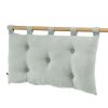 Tête de lit 5 boutons avec passants 50x80 cm Gaze de coton unie GAÏA Eucalyptus